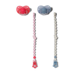 BABY born Dummy with Clip 2 assorted Sucette de bébé et attache sucette pour poupée