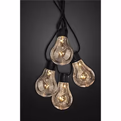 Hellum 577884, Guirlande lumineuse décorative, Noir, Transparent, TÜV/GS, 10 lampe(s), LED, Blanc chaud