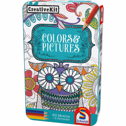 Schmidt Spiele Colors &amp; Pictures, 60 pages, Garçon/Fille, Kit d'images à colorier, Crayons gras inclus