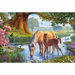 Schmidt Spiele Chevaux Dans Le Ruisseau, 150 pièce(s), 7 an(s)