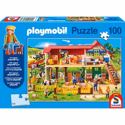 Schmidt Spiele Playmobil Puzzle de 100 Pièces - Ferme