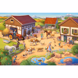 Schmidt Spiele Fun farm, 40 pcs Jeu de puzzle 40 pièce(s) Ferme
