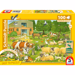 Schmidt Spiele Familles d’animaux à la ferme, 100 pcs