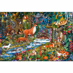 Schmidt Spiele Animaux des forêts d’Europe, 150 pcs, Garçon/Fille