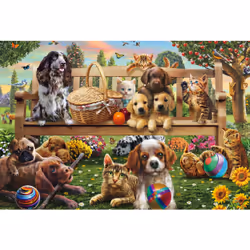 Schmidt Spiele Chiens et chats en pique-nique, 200 pcs, Garçon/Fille