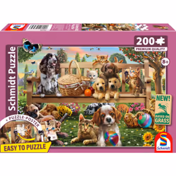 Schmidt Spiele Chiens et chats en pique-nique, 200 pcs