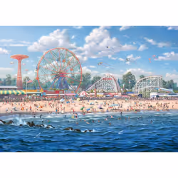 Schmidt Spiele Thomas Kinkade Studios: Coney Island Jeu de puzzle 1000 pièce(s) Paysage