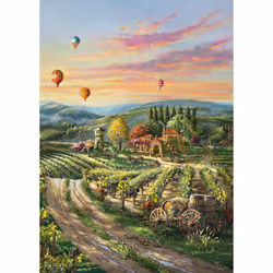 Schmidt Spiele Thomas Kinkade Studios: Peaceful Valley Vineyard Jeu de puzzle 1000 pièce(s) Paysage