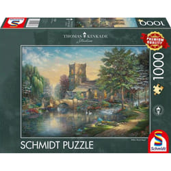 Schmidt Spiele Thomas Kinkade Studios: Willow Wood Chapel Jeu de puzzle 1000 pièce(s) Paysage