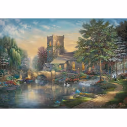 Schmidt Spiele Thomas Kinkade Studios: Willow Wood Chapel Jeu de puzzle 1000 pièce(s) Paysage