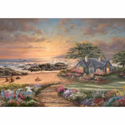 Schmidt Spiele Thomas Kinkade Studios: Seaside Cottage Jeu de puzzle 1000 pièce(s) Paysage
