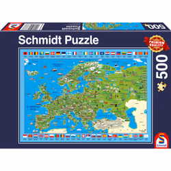 Schmidt Spiele Découvrir l’Europe, 500 pcs, Garçon/Fille, Pologne, 230 mm, 38 mm, 335 mm