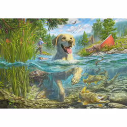 Schmidt Spiele Labrador sable à la pêche, 1000 pcs, Garçon/Fille