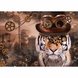 Schmidt Spiele Steampunk Tiger Contour pour puzzle 1000 pièce(s) Animaux