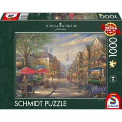 Schmidt Spiele Thomas Kinkade Studios: Café in München Jeu de puzzle 1000 pièce(s) Ville