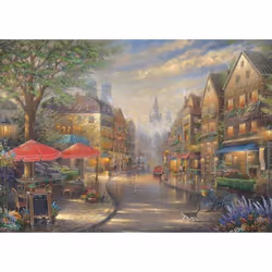 Schmidt Spiele Thomas Kinkade Studios: Café in München Jeu de puzzle 1000 pièce(s) Ville