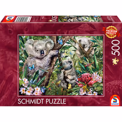 Schmidt Spiele Une adorable famille de koalas, 500 pcs
