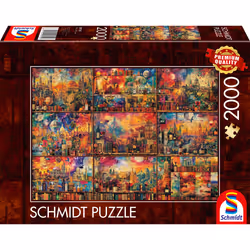 Schmidt Spiele Une pause de bon goût : livres, vins et voyages, 2000 pcs