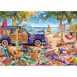 Schmidt Spiele Une plage haute en couleur, 1000 pcs, Garçon/Fille