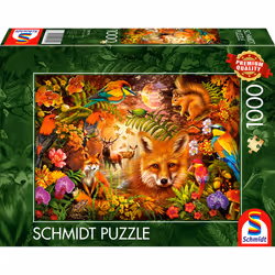 Schmidt Spiele Plumes, pelages et fleurs, 1000 pcs