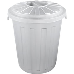 Poubelle multifonctionnelle / corbeille à papier avec couvercle verrouillable, Grand, Plastique résistant (pp), 23 l, Tapis, Argent