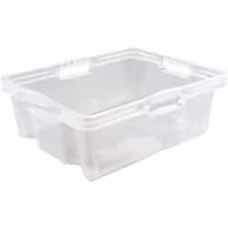 Pour plus d'ordre dans la maison : boîte de rangement polyvalente transparente avec poignées intégrées - idéale pour ranger e ...