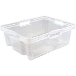 Boîte de rangement avec poignées intégrées, Taille : l, 43 x 35 x 15 cm, 16 l, Transparent