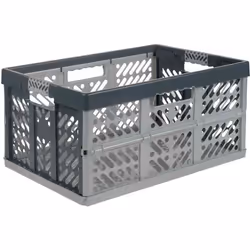Caisse de rangement - OKT - Pliante 45L - Gris / Anthracite - Capacité 50kg - Dimensions L540 x P370 x H280mm