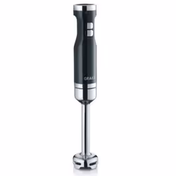 Graef HB502EU, Mélangeur par immersion, 0,7 L, Fonction d'impulsion, Pileur de glace, Noir, Argent