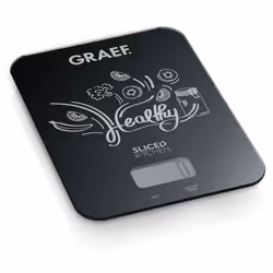Graef Family Line, Balance de ménage électronique, 5 kg, 1 g, Noir, Verre, Comptoir