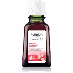 Vous souffrez de mauvaise haleine ou d’inflammation de la muqueuse buccale&nbsp;? Le bain de bouche naturel Weleda Ratanhia o ...