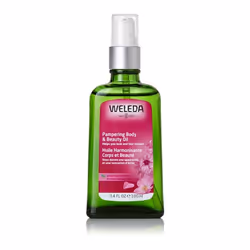 Weleda Huile harmonisante à la Rose musquée, Huile, Lumineux, Revitalisant, Adoucissant, 100 ml, Huile d'amande, Huile de joj ...