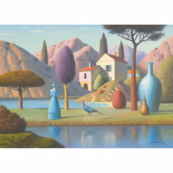 Heye Puzzle Puzzel Lady in Blue 1000 30043, 1000 pièce(s), 8 an(s)