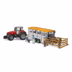 BRUDER Livestock trailer with 1 cow pièce pour modèle à l'échelle et accessoires Chariot - Vue supplémentaire 5