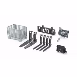 BRUDER Fourche Avec Accessoires Pour Manitou, Noir, Gris