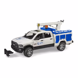 BRUDER RAM 2500 Service Truck, Véhicule, 4 an(s), Acrylonitrile-Butadiène-Styrène (ABS), Noir, Bleu, Blanc