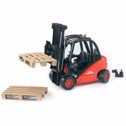 BRUDER Linde fork lift H30D with 2 pallets, 3 an(s), Synthétique ABS, Noir, Rouge