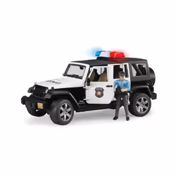 BRUDER Jeep Wrangler Unlimited Rubicon Police Avec Policier, Jeep, 3 an(s), Plastique, Multicolore