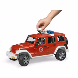 BRUDER Jeep Wrangler Unlimited Rubicon Pompier Avec Pompier - Vue supplémentaire 4