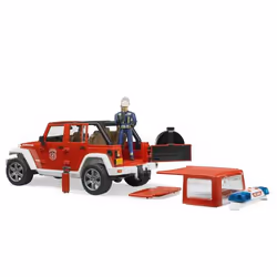 BRUDER Jeep Wrangler Unlimited Rubicon Pompier Avec Pompier - Vue supplémentaire 5