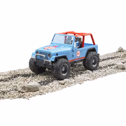 BRUDER Jeep Cross Country Racer Bleue Avec Conducteur