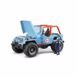 BRUDER Jeep Cross Country Racer Bleue Avec Conducteur