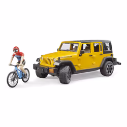 BRUDER 02543, Jeep, Mountain bike and cyclist, 4 an(s), Synthétique ABS, Multicolore