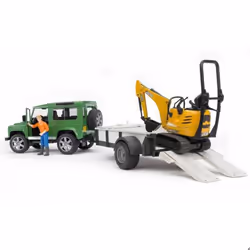 BRUDER Land Rover Defender Avec Une Remorque