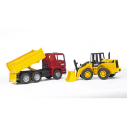 BRUDER Construction truck with articulated road loader