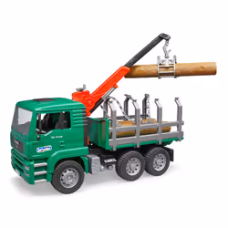 BRUDER MAN Timber Truck, Camion avec grue, 3 an(s), Acrylonitrile-Butadiène-Styrène (ABS), Multicolore