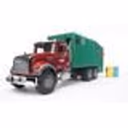 BRUDER Camion Poubelle Mack Avec 2 Poubelles, 3 an(s), Plastique, Multicolore