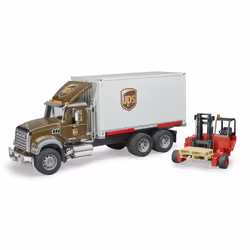 BRUDER Camion Mack Granit Ups Avec Tire Palette, 3 an(s), Plastique, Blanc