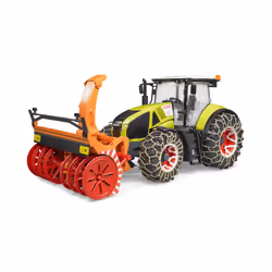 BRUDER Tracteur Claas Axion 950 Avec Chaînes Et Souffleuse À Neige