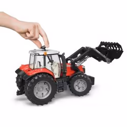 BRUDER Massey Ferguson 7624 with frontloader - Vue supplémentaire 7
